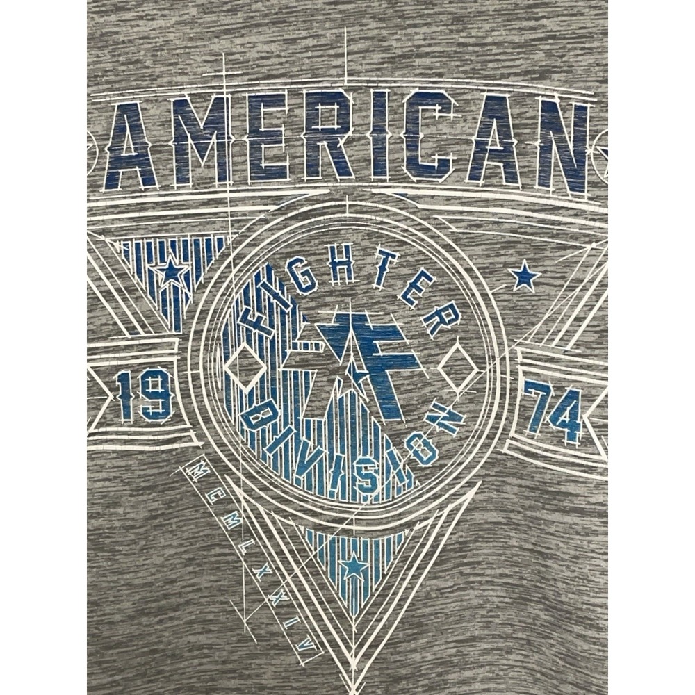 American Fighter Hoodie Men‎ M Gray Premium 1974 MMA Training Fleece Heavyweight